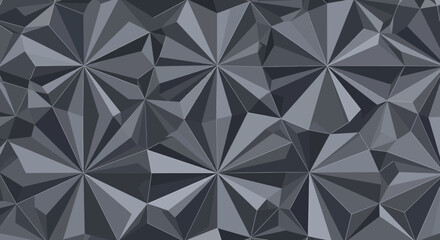Fototapeta premium Abstract Geometric Pattern Background - Dark Gray Polygonal Mosaic Texture