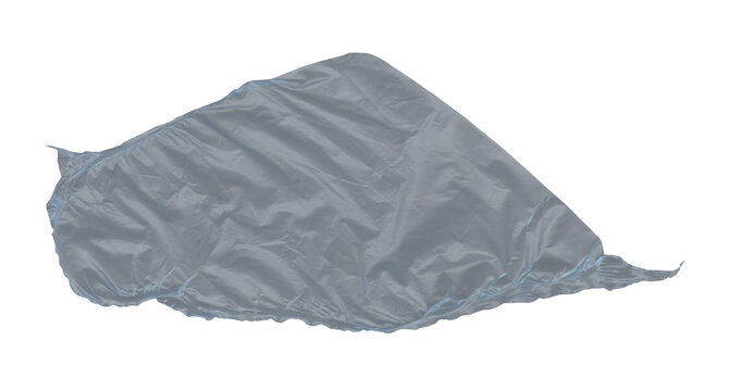 Dark Blue Transparent Plastic Tear with Pointed Shape on Transparent Background