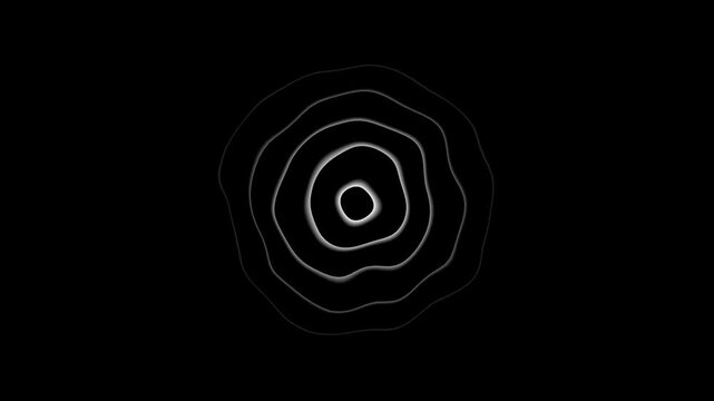 Radio waves concept. network tower produced radio wave concept. radio wave station signal animation on black background.4k video