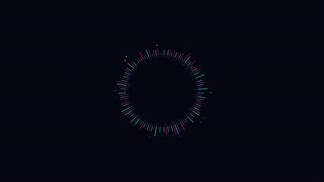 Dynamic motion circle animation with vibrant colors for digital design and motion graphics projects.