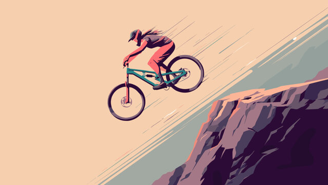 Person Performing Bicycle Jump in Midair.