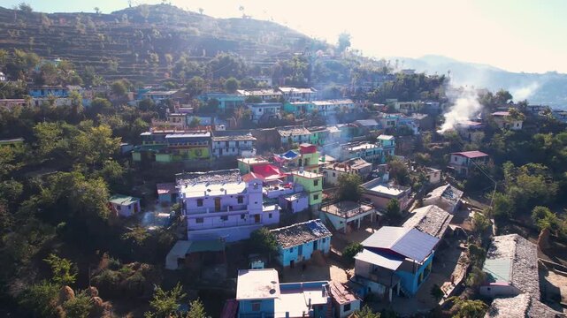 Remote Village of Pauri Garhwal Uttarakhand india.