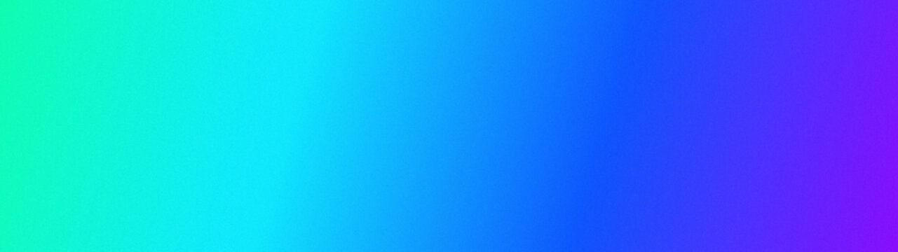Neon grainy gradient background, vibrant abstract wide banner, blue purple noise texture for website header and festive mockup template