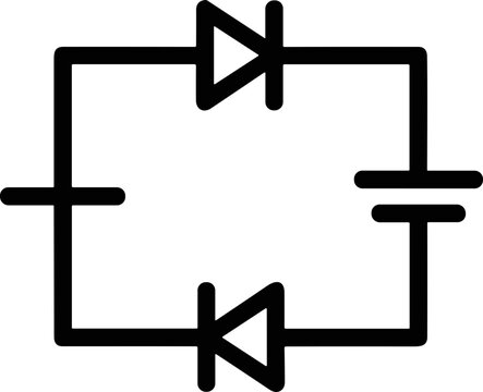 Electronic Circuit Diagram: Two Diodes and Capacitor in Parallel Configuration
