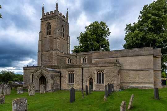 The Church of St Edmund in Warkton, Northamptonshire England.