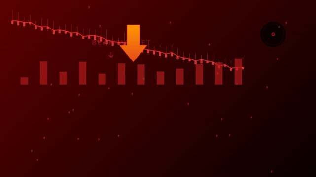 Motion Analysis of Red Digital Bar Graphs with Arrow Indicators in a Dark Environment.