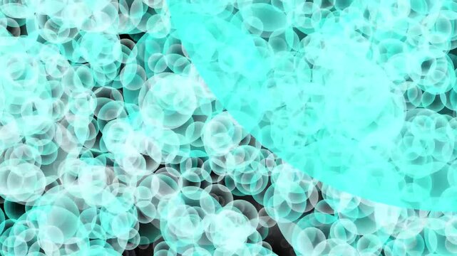 Bubble with holographic effect on a black background. Seamless loop, perfect for modern and futuristic designs, motion graphics, video loop.