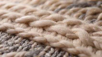 Fototapeta premium Macro close up of chunky knitted wool texture