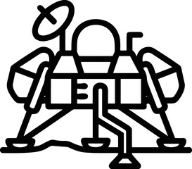 Space Lunar Lander Icon Vector Art © keenan