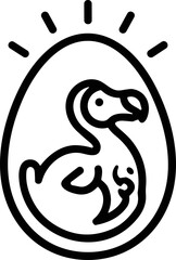 Dodo Bird Embryo Inside Egg Icon © keenan