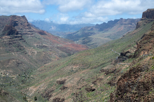 View from the Mirador astronomico de la Degollada de las Yeguas in Gran Canaria