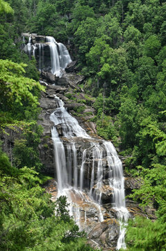 Upper Whitewater Falls, Cashiers NC - cascading mountain waterfall