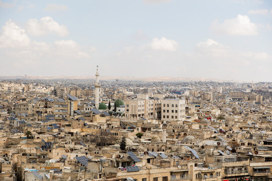 Panoramic View of Aleppo from Citadel Syria
