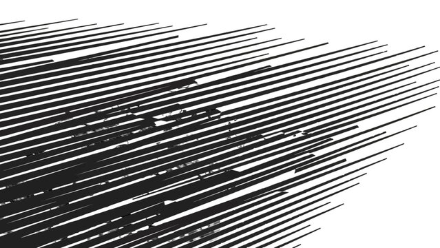 Abstract Black Diagonal Parallel Lines Pattern Texture Isolated White Background