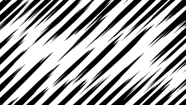 Dynamic Abstract Diagonal Black Lines Pattern on Isolated White Background
