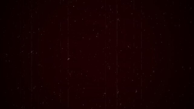 Creepy horror film scratch overlay with vertical scanlines and dust particles on a dark background