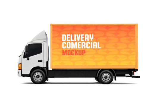 Box Truck Side Studio Mockup