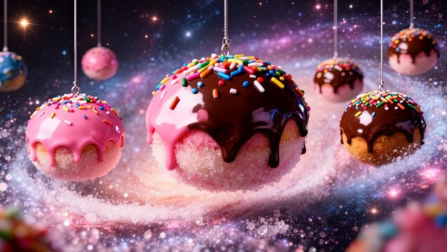 postre, donas, alimento, bu&ntilde;uelos, pastel, aislada, rosa, achocolatado, blanco, glaseado, rociar, pasteler&iacute;a, aperitivo, asado, delicioso, desayuno, azucarar, caramelo, variopinto, boller&iacute;a, insalubre