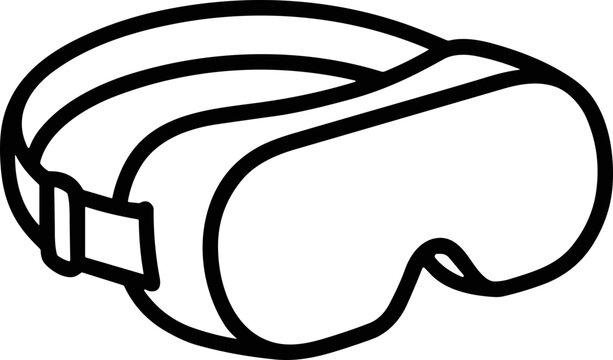 Virtual Reality Headset Icon - Modern VR Goggles Outline Illustration