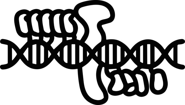 DNA replication machinery complex interacting with DNA double helix