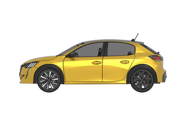 Obraz premium car isolated on transparent background, 3d illustration, cg render 
