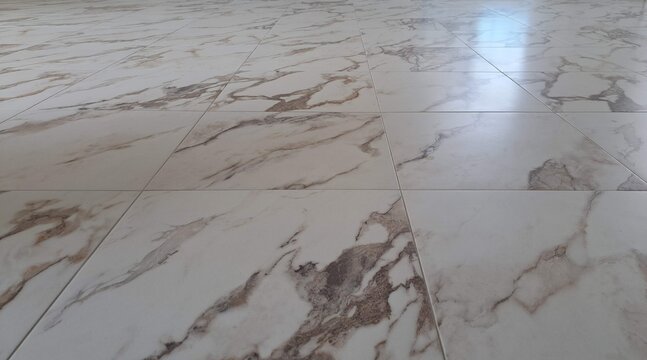 Marble Look Ceramic Tile Floor Background