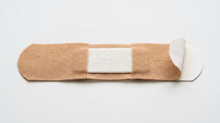 Obraz premium Adhesive bandage strip isolated on white background for first aid and wound care