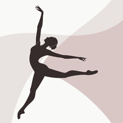 Elegant ballerina silhouette dancing artistic performance illustration with ballerina silhouette performance graceful © Arif
