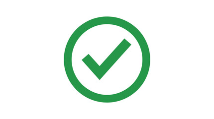 Check mark icon green vector illustration on a white background © Creator Rima Akter