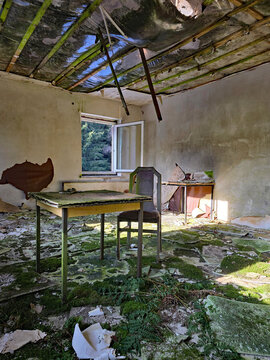 Wonderful photos of a &ldquo;lost place,&rdquo; an old industrial wasteland with chairs and other items.