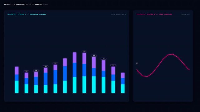 Motion Data Visualization with Dynamic Bar Graphs and Line Charts for Data Analysis.