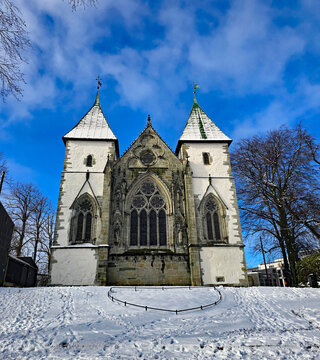 Beautiful photos of the city of Stavanger, Norway, in winter on a sunny day