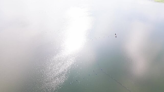 Explore Ho Cau Moi in Dong Nai Vietnam from above with its clear waters