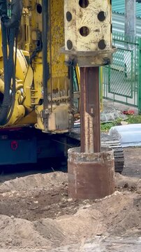 construction site with crane