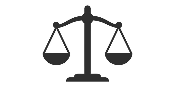 Gray scale balance icon on transparent background