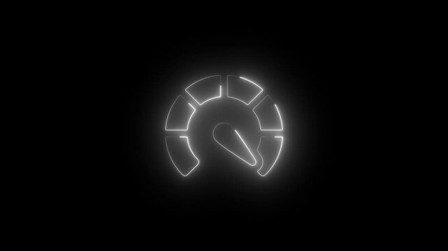 White Digital symbols at the speedometer. Car mileage, measuring kilometers. 