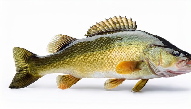 isolated largemouth bass micropterus salmoides north american freshwater game fish