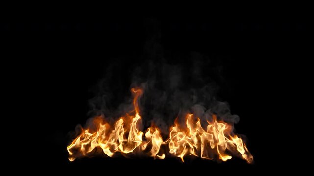 Seamless loops of realistic flames and smoke, dense and opaque fire with alpha channel transparency, 2 speeds, 4k 30p, make it whatever duration you'd like