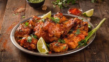 Fototapeta premium Tandoori Chicken is a spicy Indian meat dish