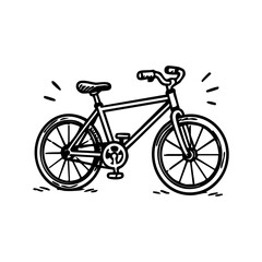 Fototapeta premium Bicycle Hand Drawn Father's Day Doodle Illustration