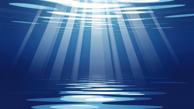Sunlight Rays Through Ocean Water