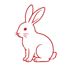 Obraz premium Rabbit Hand Drawn Chinese Zodiac Animal Illustration