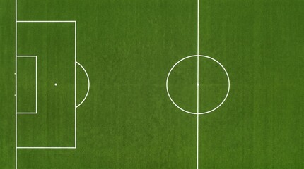 Obraz premium Green Football Pitch Background Top View