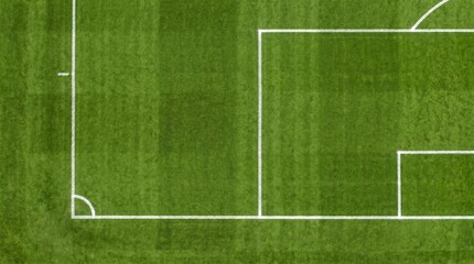 Naklejka premium Green Football Pitch Background Top View