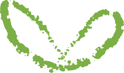Fototapeta premium Leaf Wings Emblem Crayon Sketch