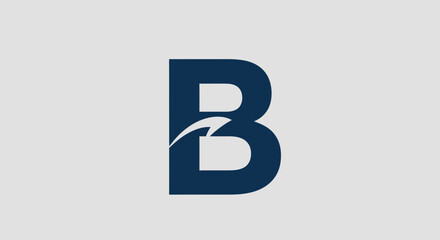 Large navy blue letter B logo. © Tempe