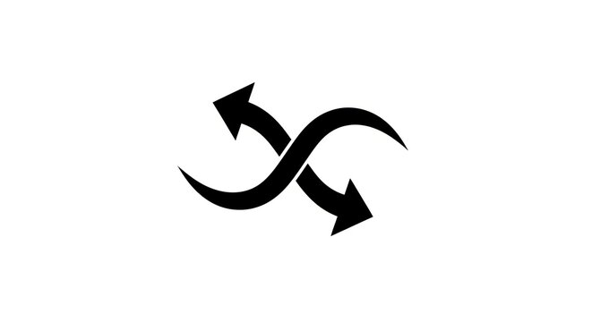 Intertwined Arrows Symbolizing Connection and Direction.