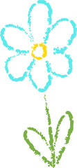 Obraz premium Flower Doodle With Crayon Texture