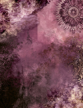 Plum gothic Victorian journal paper background