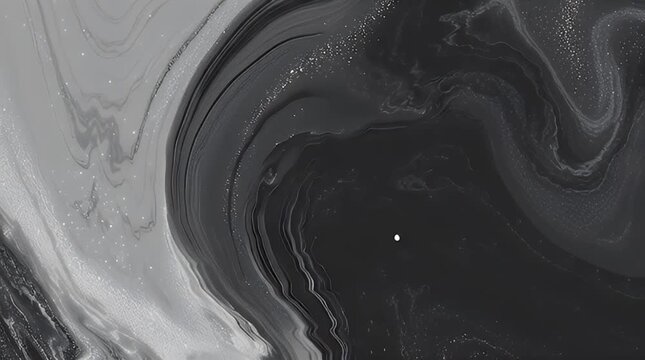 Abstract Black and White Fluid Art Background